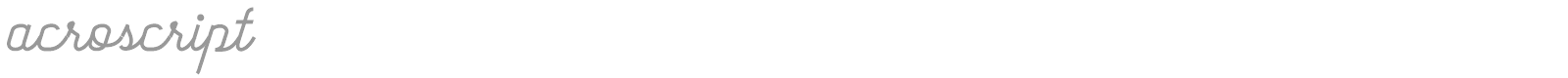 Acro Script font preview